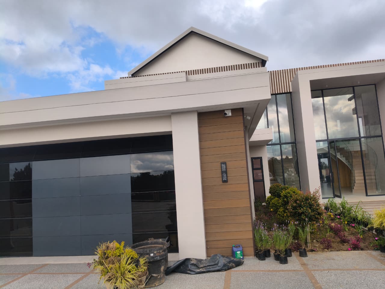Modern new house after a post-construction clean